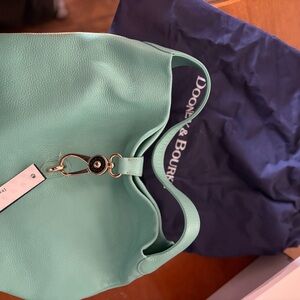 Dooney & Bourke Aqua Leather Hobo Bag